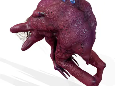 alien octopus creature 3D model