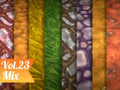 Stylized Ground Mix Vol 23 - Hand Painted Textures Texture