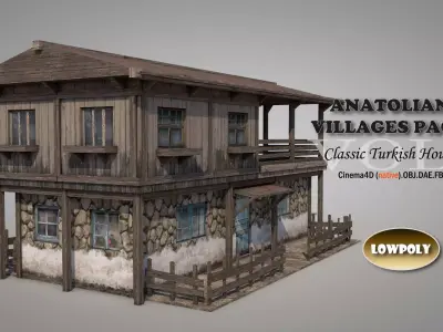 Anatolian Village House 9 Low-poly 3D model