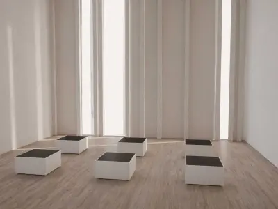 VR Gallery Minimal Showroom for pruducts vol 4 Low-poly 3D model