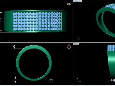 Small fancy mans ring 3D print model order
