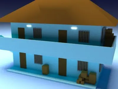 Mini basic house  Free low-poly 3D model