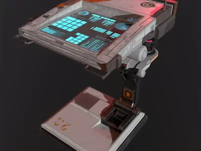 Sci Fi Tablet 3VR Low-poly 3D model