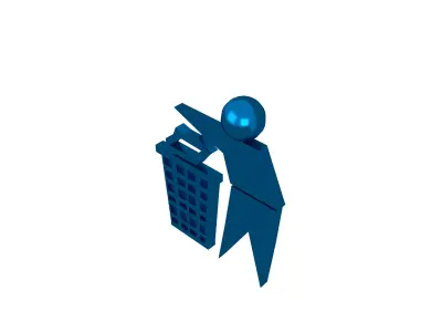Recycle Symbols v7 011 Low-poly 3D model