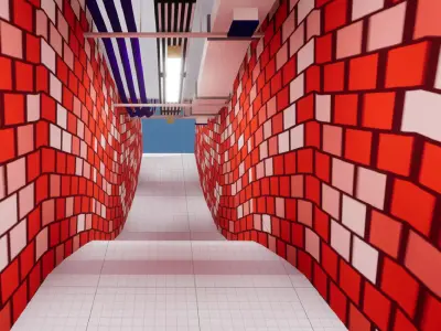 Modular Tunnel Set - Game Environment and Level Design 3D model