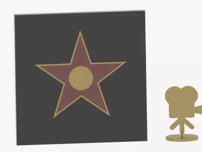 Hollywood Walk of Fame Actors Icon 3D model