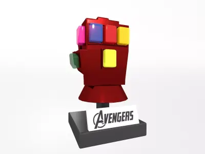 Lego Infinity Gauntlet v1 001 Low-poly 3D model