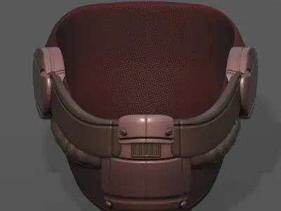 Gas mask respirator scifi futuristic 3d Artist  Low-poly 3D model shop