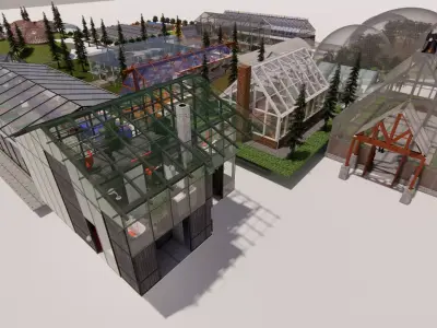 Agricultural Greenhouse Tent Frame -B13 3D model