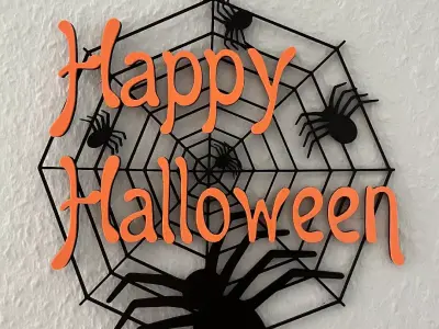 Spider Web Door Hanger STL 3D print model