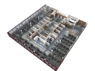 Office scenarios 3D model