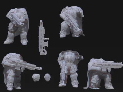 Black Knights - Recon Snipers 3D print model