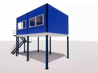 Container coffee shop-17 3D model