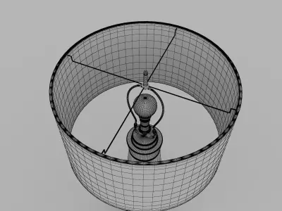 CERAMIC COLUMN TABLE LAMP 3D model