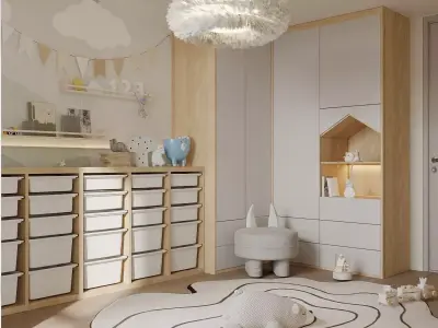 children s room 3D model purchase