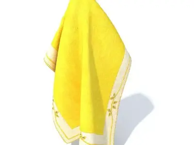 Yellow Towel 3D model