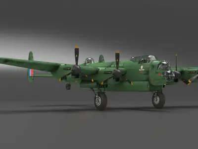  Avro Lancaster Four Engined Heavy Bomber Rigged 