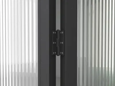Aluminium door 3 3D model