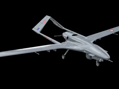  Rigged Bayraktar TB2 UCAV Drone Turkish Version PBR 