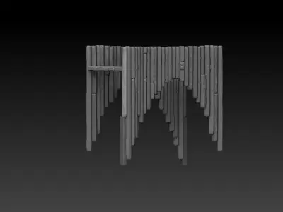 basalt pillar arch bridge 3D model