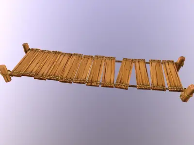 Wood Bright Low Poly Low-poly 3D model
