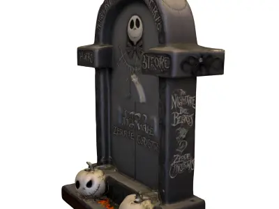 Gothic Tombstone  3D model