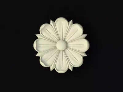 Central decor ornament for furniture 3D model 1096