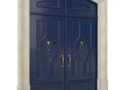 Entrance classic door 27 3D model