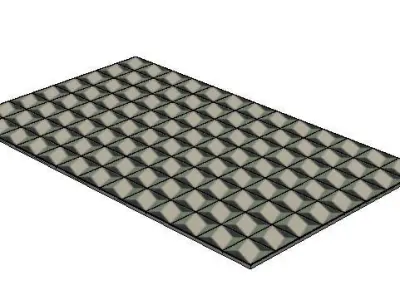 20x20cm floor tiles in a rhombus design  Low-poly 3D model