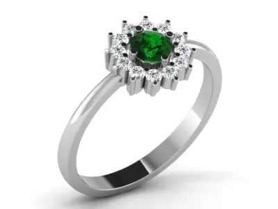 Diamond Ring For Women 3d Print Model 3D print model 63