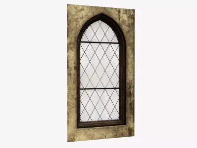 Medieval window Low-poly 3D model