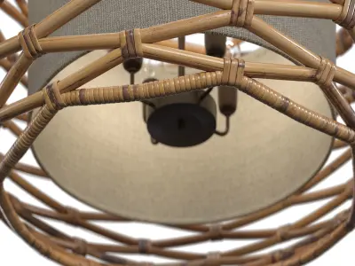 BALBOA rattan pendant light 3D model