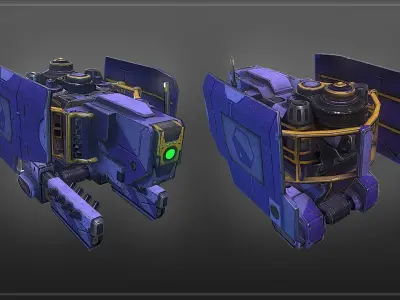 Dron-K69 dron spacecraft Low-poly 3D model