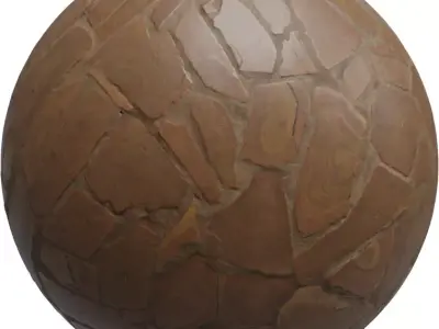 Terracotta Flagstone Patio Texture