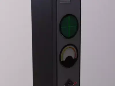 Computer terminal Kit Low-poly 3D model