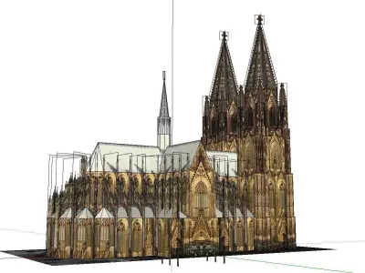 Architecture-Religion-God-Culture-Temple-054 cologne cathedral 3D model