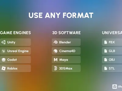 Vegetation 2 Low-poly 3D model