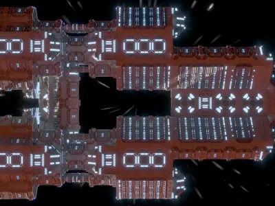 Space Ship Sci Fi  3D model