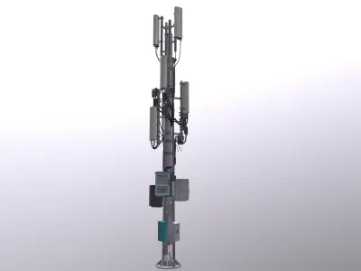 Electric Poles Jammer Low-poly 3D model