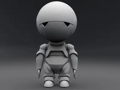 Marvin Paranoid Android Scale model 3D print model
