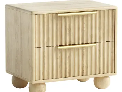 Camila 2 Drawer Nightstand 3D model