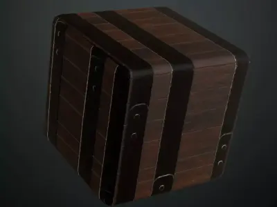 Rustic Nailed Wood Planks PBR Seamless Texture