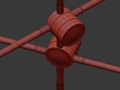 Baton Chandelier Large 3D model