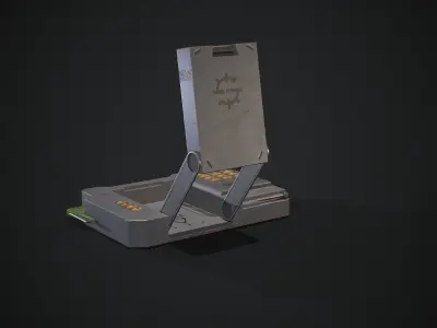 Sci-fi portable console Low-poly 3D model