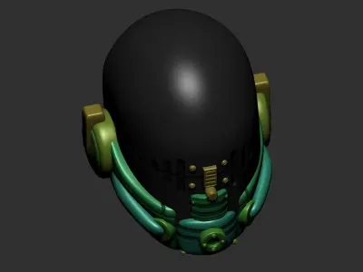 helmet high poly sculpt 3d printable ver 7 3D model 3D model 149