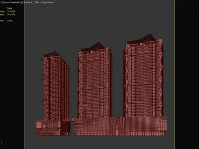 DIAMOND TOWERS TAIWAN TAIPEI  3D model