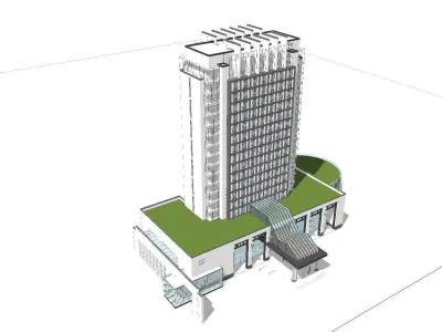 vacation spot-Resort-Fashion Leisure Hotel-0114 3D model
