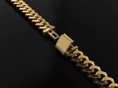 Cuban Chain Bracelet Necklace Link SIZE 10MM Width 3D print model