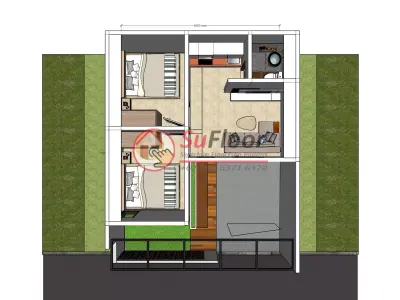 House 7x6m code 553 - Sketchup 3D model 3D model 3D model