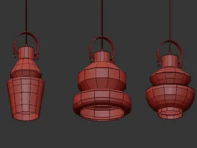 Vaddo vdoo glass pendant light 3D model